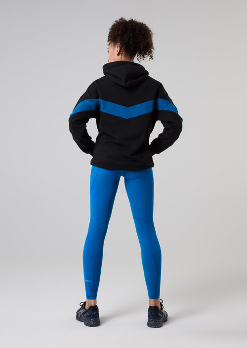 Got Your Back Hoody - Black with Blue Chevron